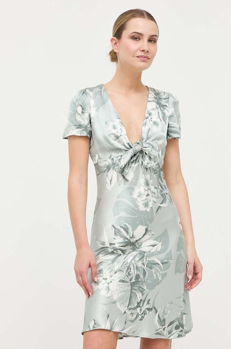 Guess rochie culoarea verde, mini, evazată