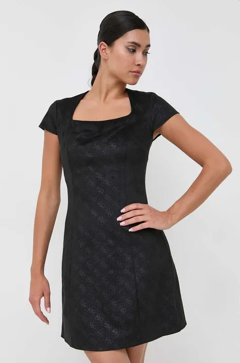 Guess rochie culoarea negru, mini, drept