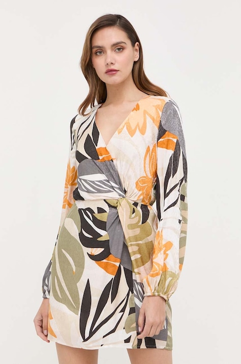 Guess rochie culoarea verde, mini, dreaptă