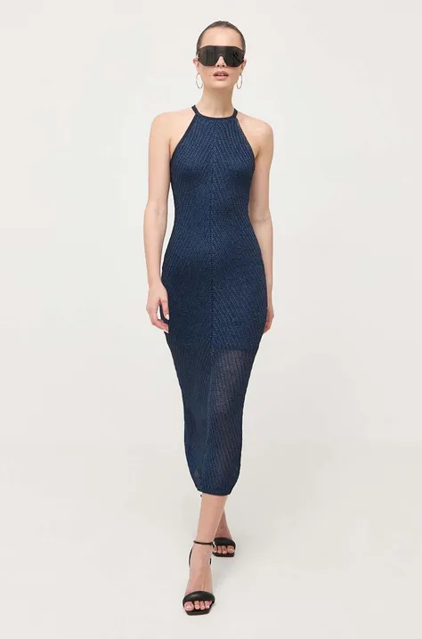 Платье Guess цвет синий maxi облегающее