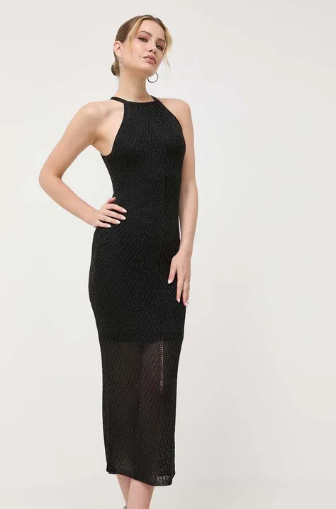 Сукня Guess колір чорний maxi облягаюча