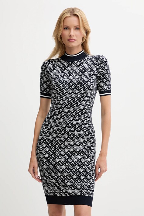 Guess sukienka kolor granatowy mini dopasowana