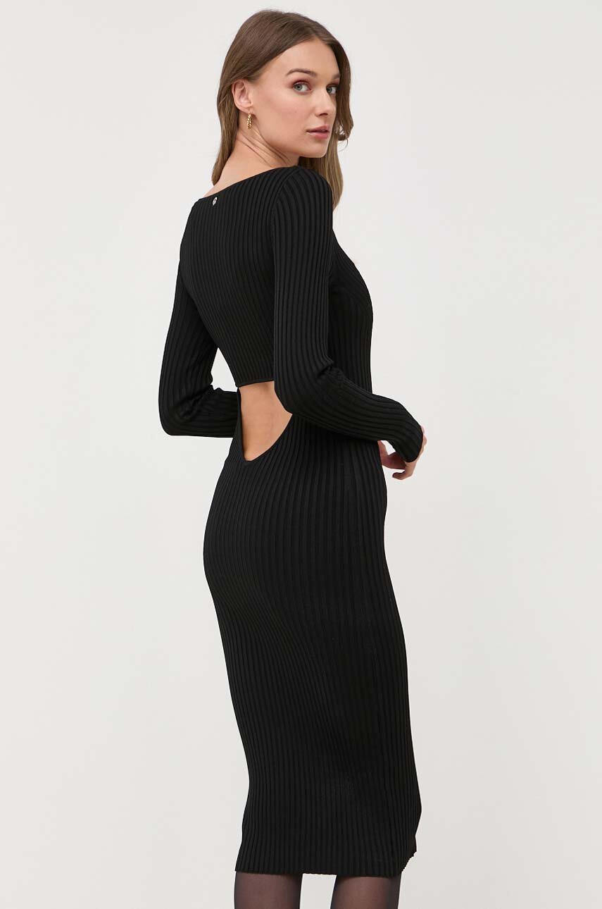 Φόρεμα Guess χρώμα: μαύρο