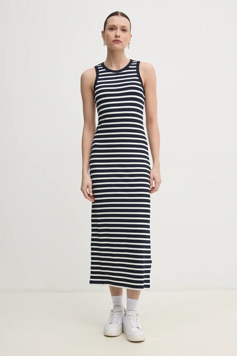Tommy Hilfiger rochie culoarea bleumarin, maxi, mulată