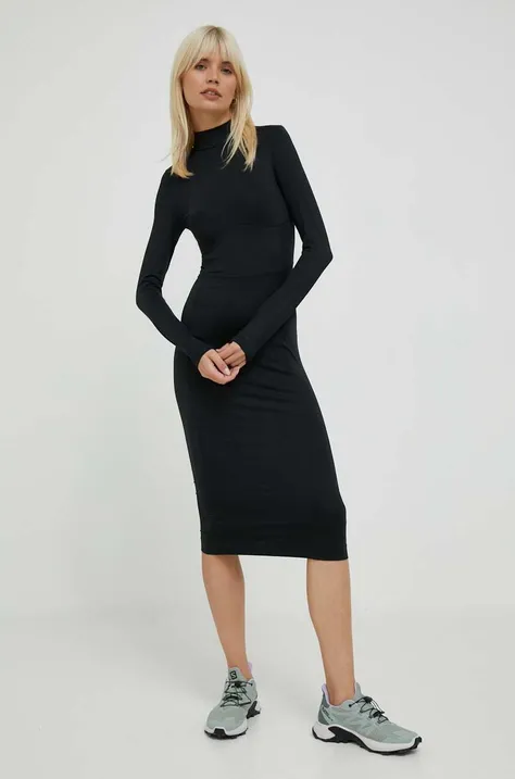 Calvin Klein Jeans rochie culoarea negru, mini, mulata