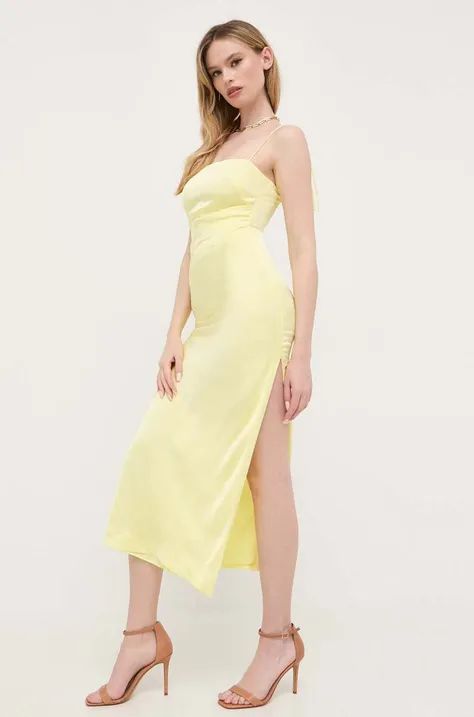 Сукня Bardot колір жовтий midi пряма