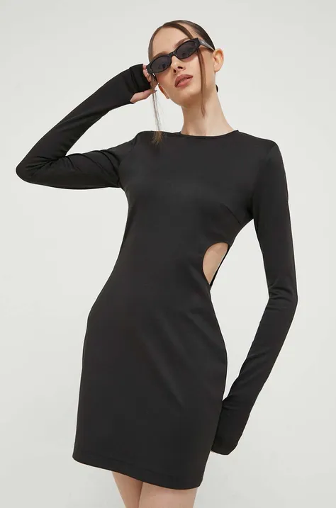 Сукня HUGO колір чорний mini облягаюча