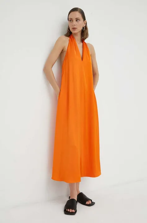 Φόρεμα Samsoe Samsoe χρώμα πορτοκαλί