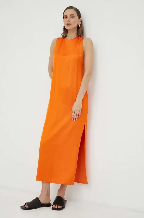 Φόρεμα Samsoe Samsoe χρώμα: πορτοκαλί