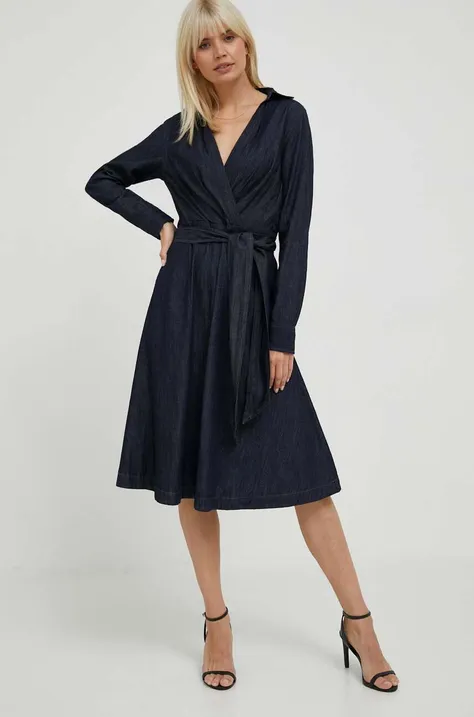 Φόρεμα τζιν Lauren Ralph Lauren χρώμα: ναυτικό μπλε
