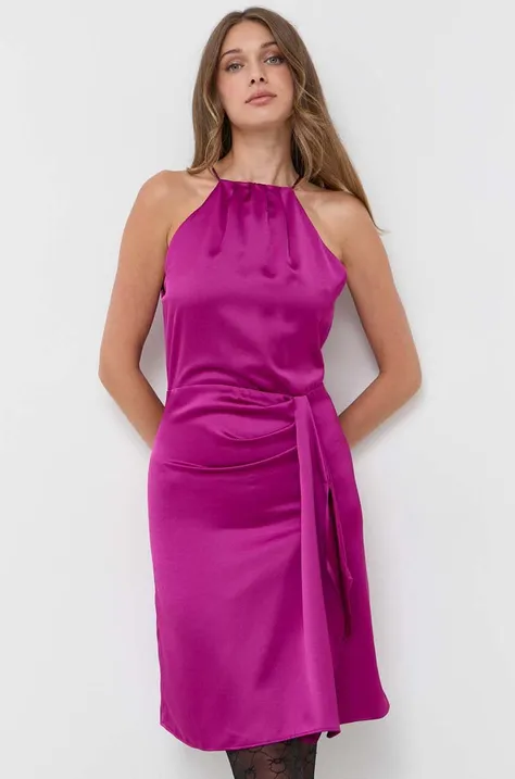Pinko sukienka kolor fioletowy mini prosta