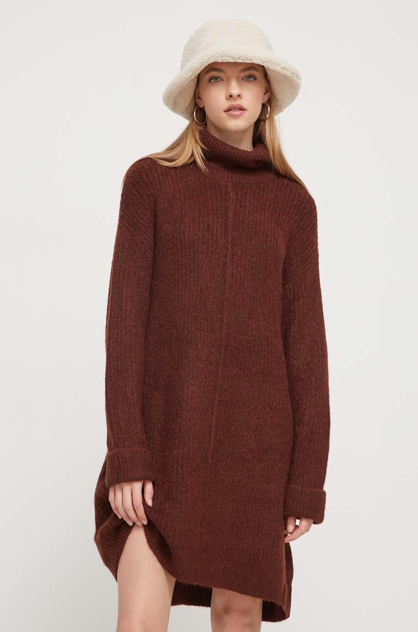 Платье Roxy цвет коричневый mini oversize