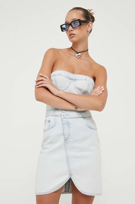 Rifľové šaty Karl Lagerfeld Jeans mini, priliehavá