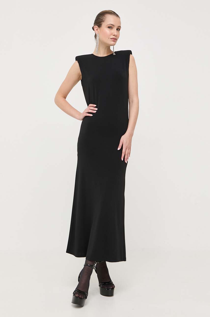 Patrizia Pepe rochie culoarea negru, maxi, mulata