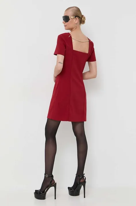 Patrizia Pepe rochie culoarea bordo, mini, drept