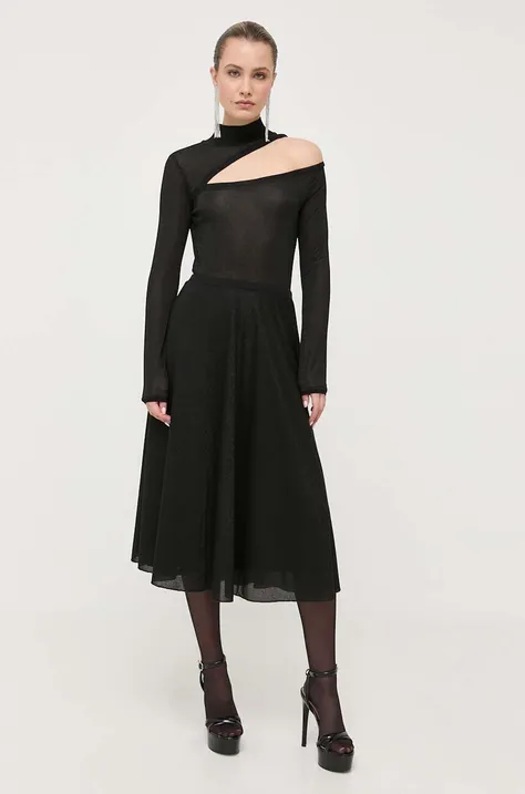 Сукня Patrizia Pepe колір чорний midi розкльошена