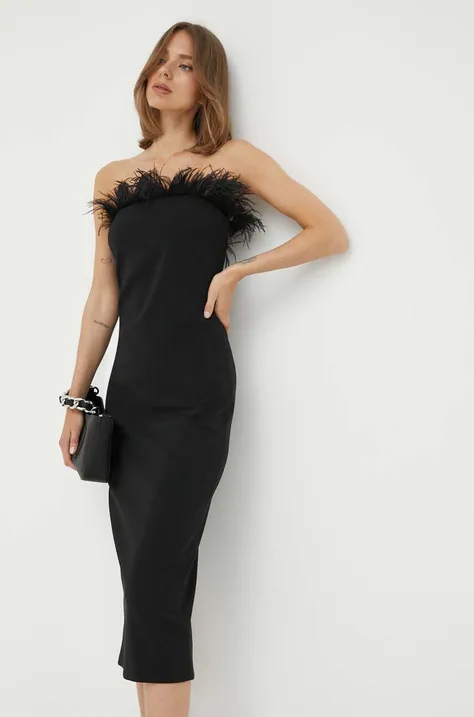 Сукня Patrizia Pepe колір чорний midi облягаюча