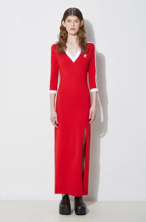 adidas Originals rochie culoarea roșu, maxi, mulată II0750
