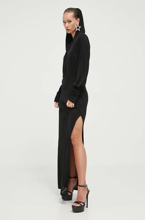 Сукня Rotate колір чорний maxi облягаюча