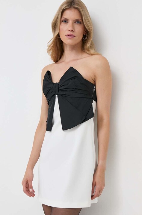 Red Valentino rochie culoarea negru, mini, evazată