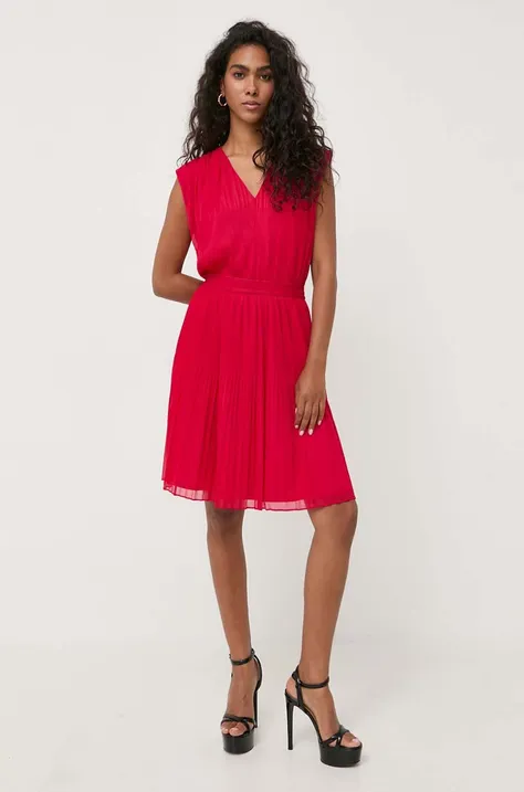 Armani Exchange sukienka kolor czerwony mini rozkloszowana