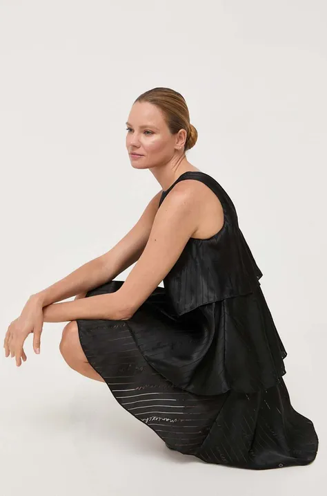 Сукня Armani Exchange колір чорний midi oversize