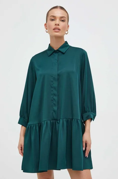 Marella ruha zöld, mini, egyenes
