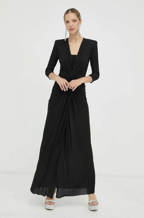 Liu Jo sukienka kolor czarny maxi prosta