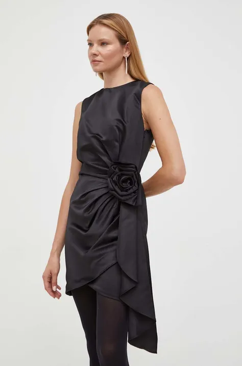 Twinset sukienka kolor czarny mini dopasowana