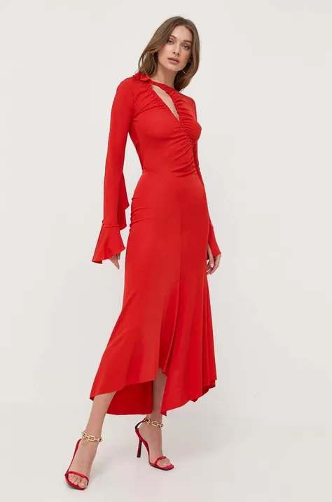 Victoria Beckham sukienka kolor czerwony maxi dopasowana