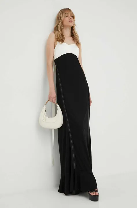 Victoria Beckham ruha fekete, maxi, harang alakú
