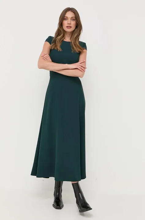 Платье Ivy Oak цвет зелёный maxi расклешённое