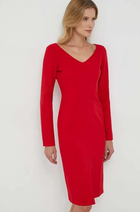 Φόρεμα Sisley χρώμα: κόκκινο