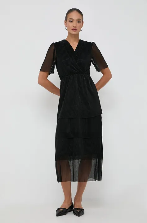 Φόρεμα BOSS χρώμα: μαύρο