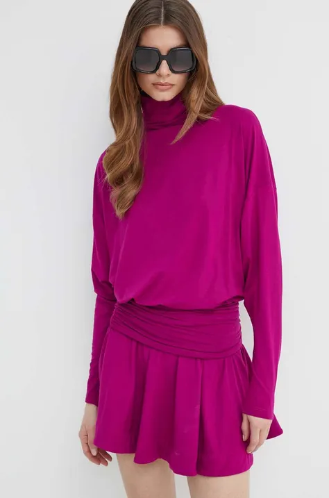 Haljina Pinko boja: ljubičasta, mini, oversize, 102193 A1DE