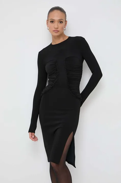 Сукня Pinko колір чорний mini облягаюча