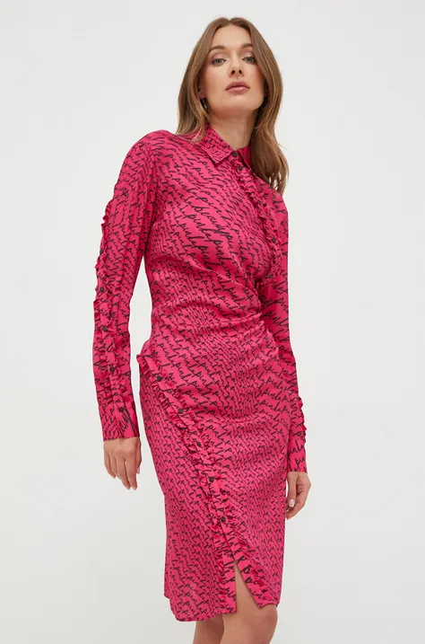 Šaty Pinko ružová farba, mini, rovný strih, 102261.A19S