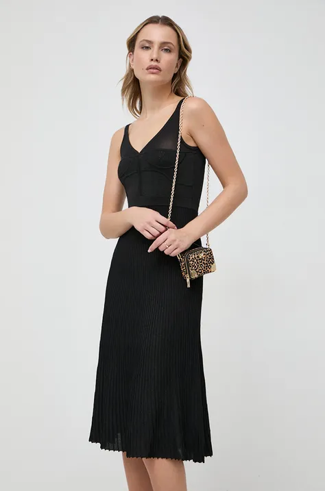 Μάλλινο φόρεμα Pinko χρώμα: μαύρο