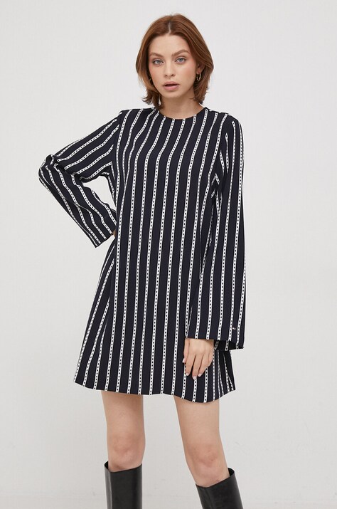 Tommy Hilfiger sukienka kolor granatowy mini rozkloszowana