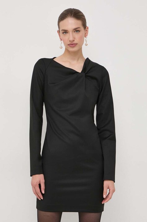 Trussardi rochie culoarea negru, mini, dreaptă