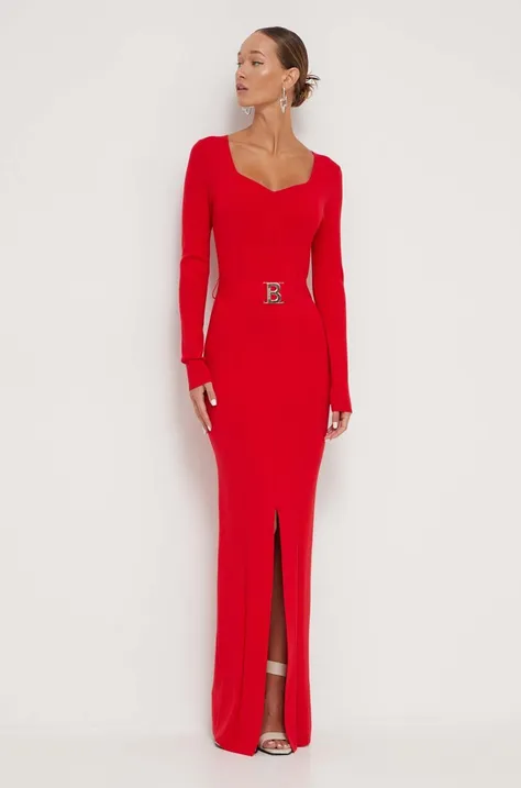 Blugirl Blumarine sukienka kolor czerwony maxi dopasowana