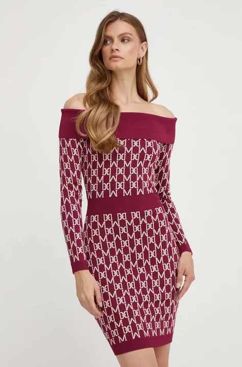 Платье Marciano Guess цвет бордовый mini облегающая