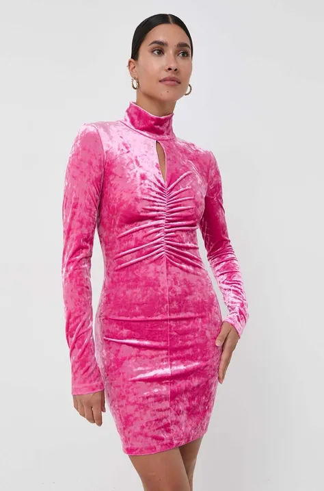 Šaty Patrizia Pepe ružová farba, mini, priliehavá