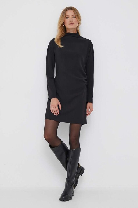 Calvin Klein rochie culoarea negru, mini, mulată