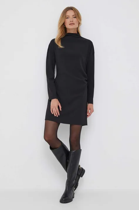 Calvin Klein sukienka kolor czarny mini dopasowana