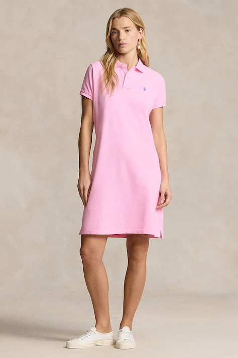 Polo Ralph Lauren rochie din bumbac culoarea roz, mini, dreaptă