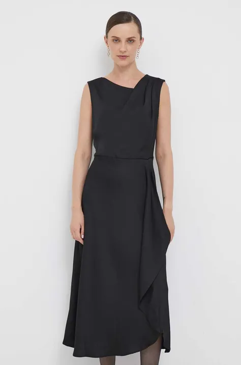 Dkny rochie culoarea negru, midi, evazati