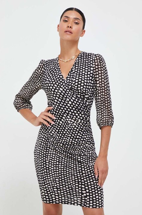 Рокля Morgan в черно къса разкроена