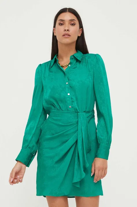 Šaty Morgan zelená farba, mini, rovný strih