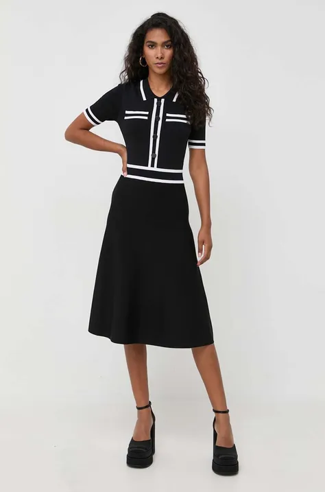 Φόρεμα Karl Lagerfeld χρώμα: μαύρο